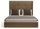 Nativa Interiors Moyra Simple Tufted Bed, Brown, King, Headboard: Medium