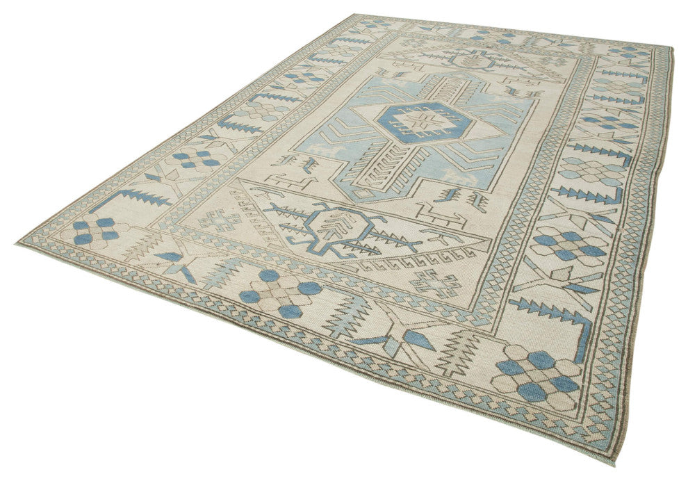Rug N Carpet - Handwoven Oriental 7' 3" x 10' 4" One-of-a-Kind Oushak Area Rug
