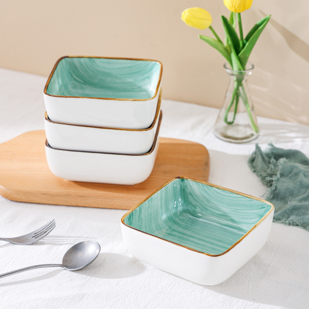 Stone Lain Esmeralda Porcelain 32 Piece Dinnerware Set, Light Green