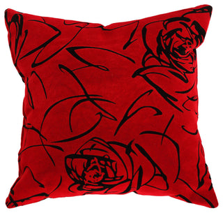 Lula Rose Decorative Square Accent Pillow, Red