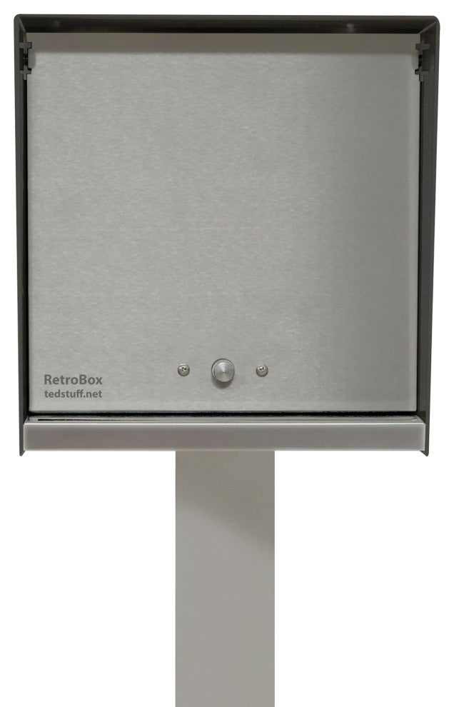 UpTown Box with Locking doors. Modern Pole Mounted Mailbox, Pole not included.,