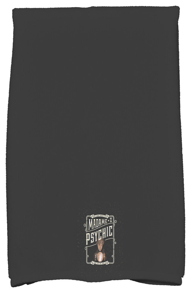 Madame Psychic 18"x30" Cream Halloween Print Kitchen Towel