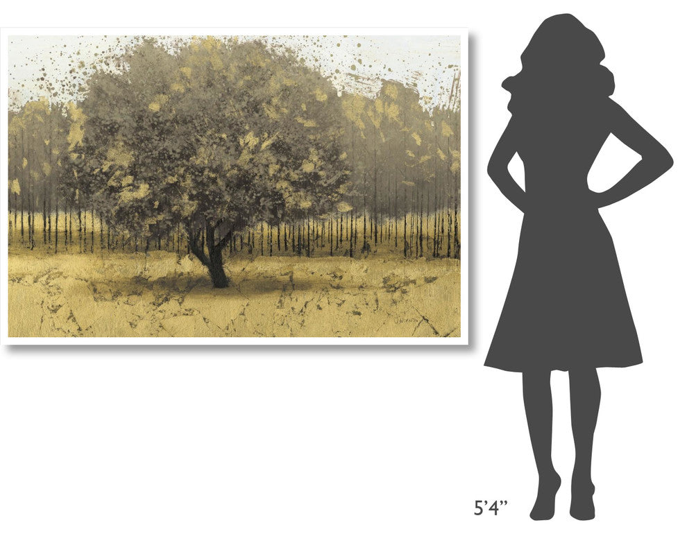 "Golden Trees I Taupe" Digital Paper Print by James Wiens, 62"x42"