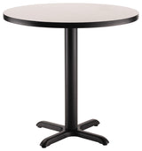 NPS Cafe Table, 36" Round, "X" Base, 30" Height, Grey Nebula