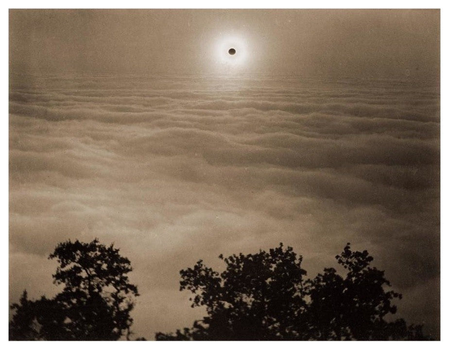 "Solar Eclipse from Santa Lucia Range, January 1, 1889" Paper Art, 18"x14"