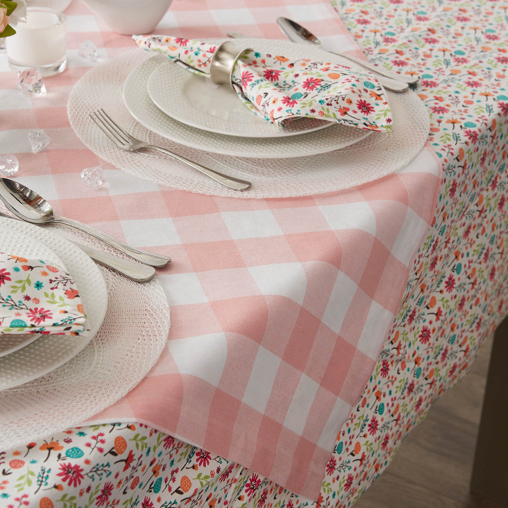 Pink Buffalo Check Table Topper 40"x40"