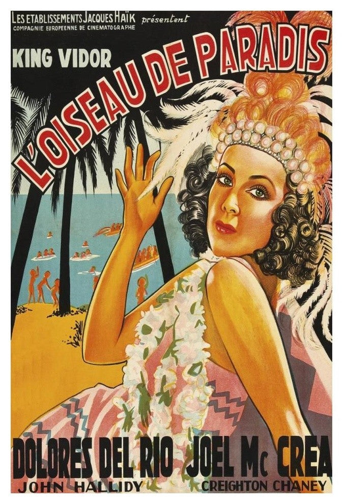 "Vintage Film Posters: Bird of Paradise "L'oiseau de Paradis" Print, 14"x20"