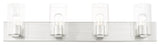 Livex Lighting Zurich 4 Light Brushed Nickel Large Vanity Sconce