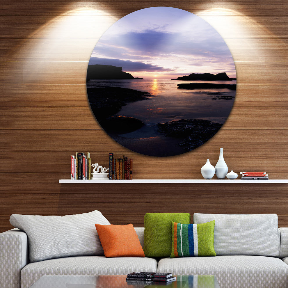 White Park Bay, Beach And Shore Photo Large Disc Metal Wall Art, 11"