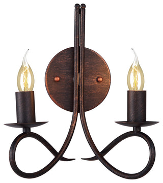 Lyndon 2 Light Wall Sconce in Dark Bronze