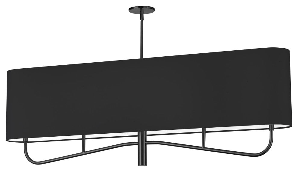 Eleanor Transitional 4 Light Matte Black Black Metal Chandelier