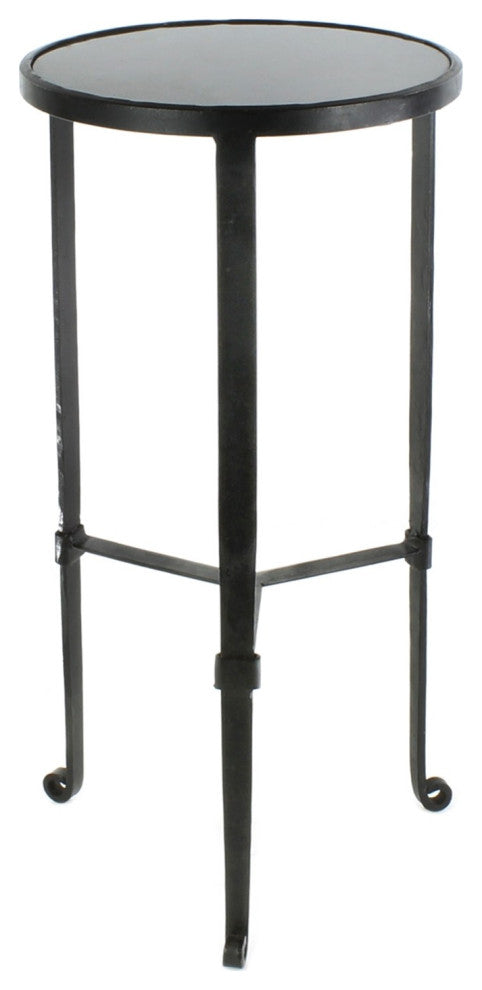 Black And Gray Stone Top Side Table