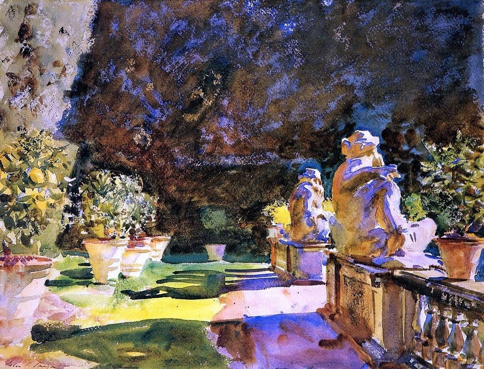 John Singer Sargent At Villa di Marlia Lucca, Gallery Wrapped Canvas, 21"x28"