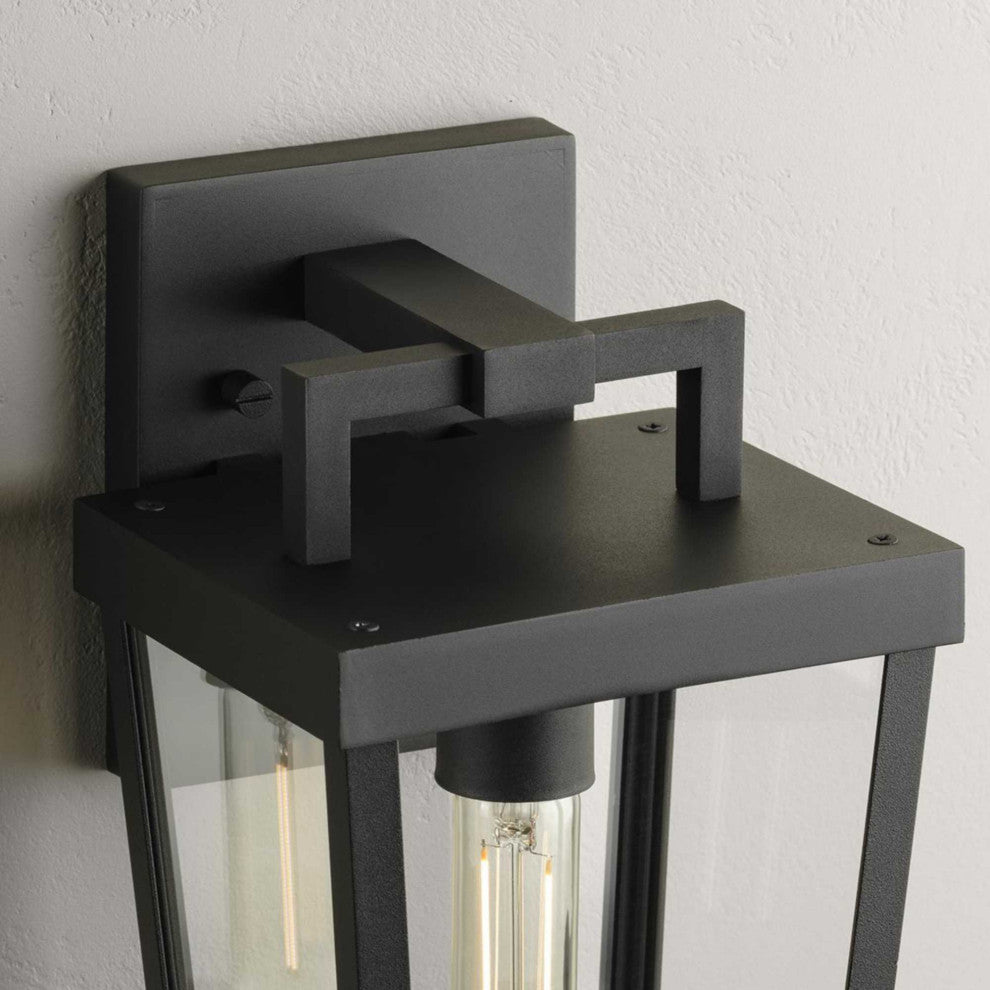 Tryon One-Light Black New Traditional Outdoor Wall Lantern, 7x7x12.62"