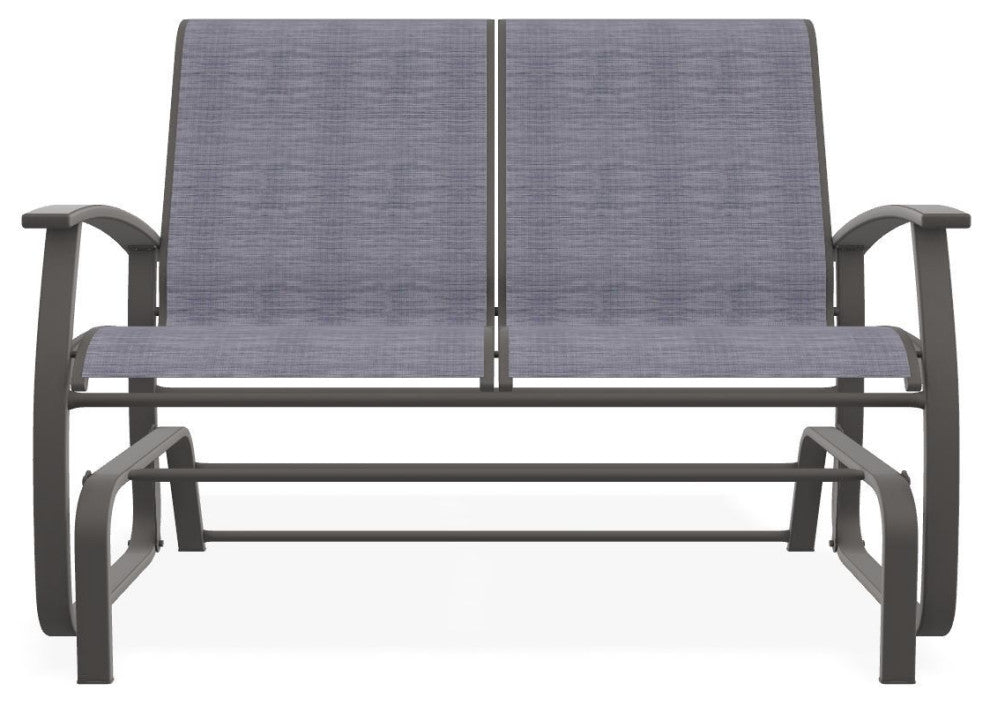 Belle Isle Sling 2-Seat Glider, Brooks/Warm Gray