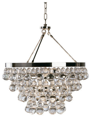 Robert Abbey S1000 Four Light Chandelier Bling Polished Nickel
