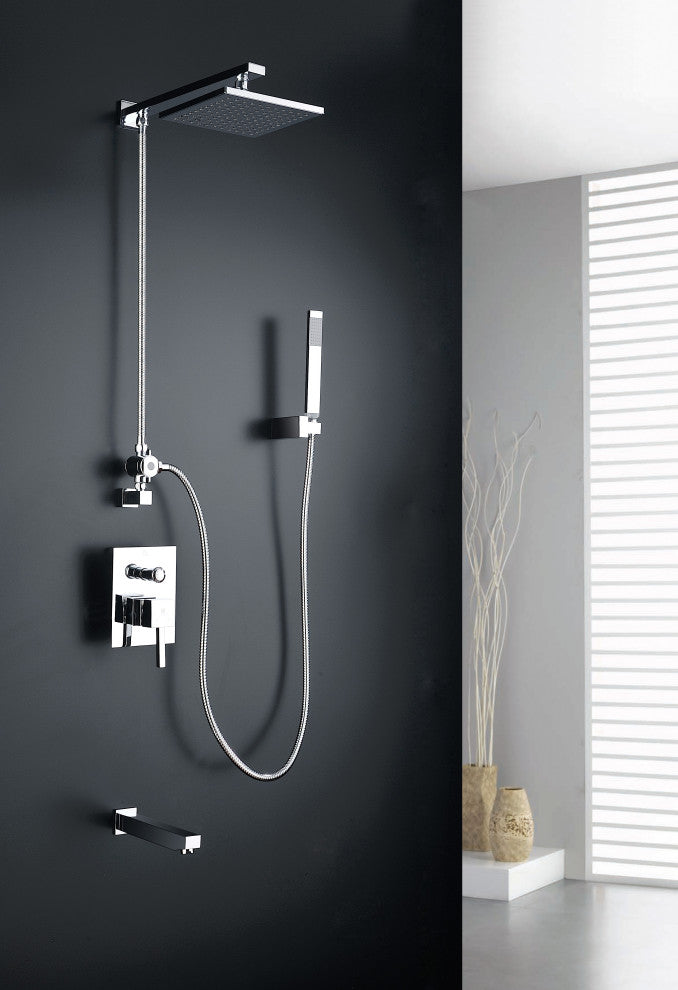 ANZZI Byne 1-Handle 1-Spray Tub and Shower Faucet With Sprayer Wand, Polished Ch