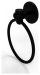 Satellite Orbit One Towel Ring With Twist Accent, Matte Black