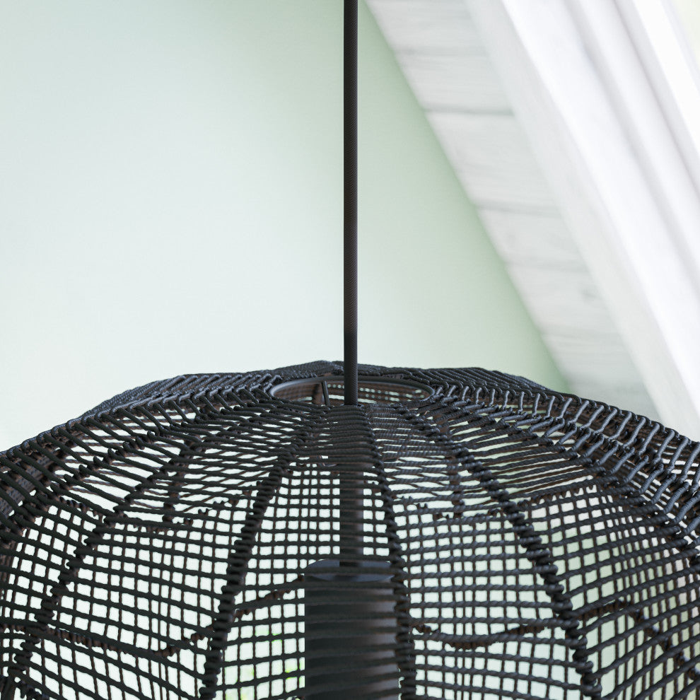 Kenroy 94149BL 1-Light Pendant, Snaggle Collection, Black Finish