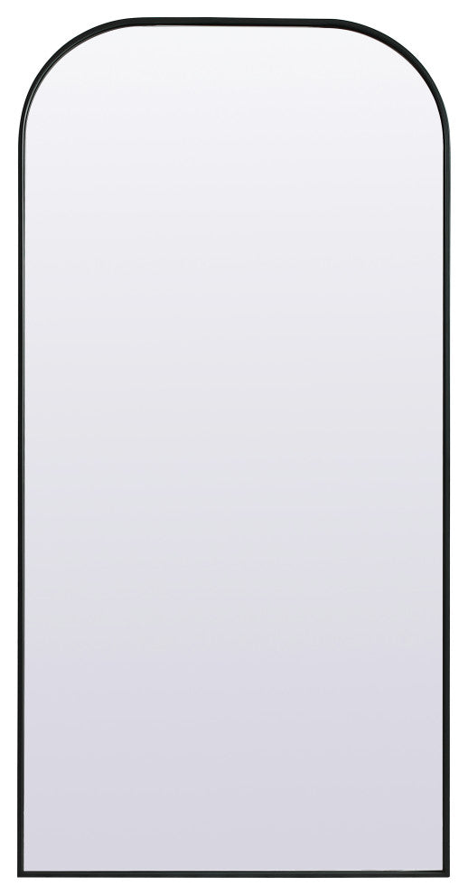 Metal Frame Arch Full Length Mirror 35X72 Inch, Black