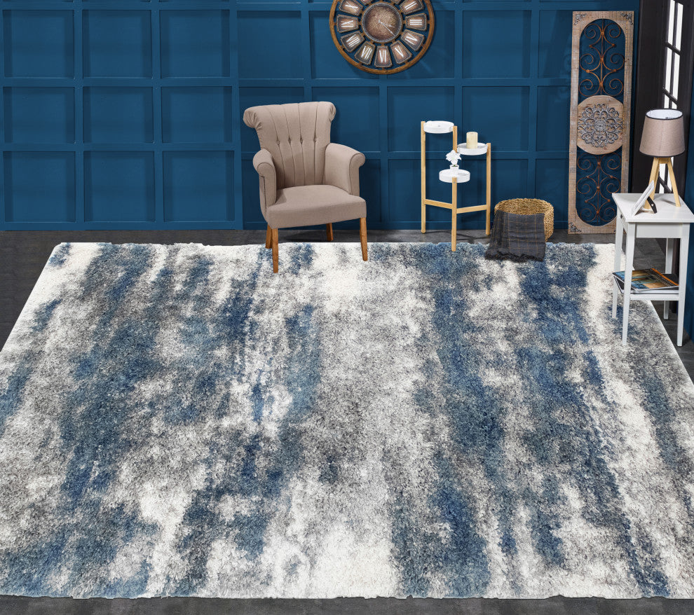 Noori Rug Shag Madison Blue/Grey Rug
