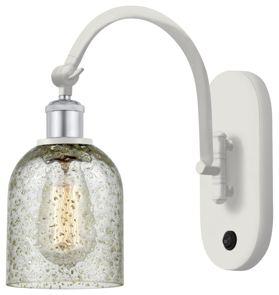 Innovations 518-1W-WPC-G259 1-Light Sconce, White and Polished Chrome