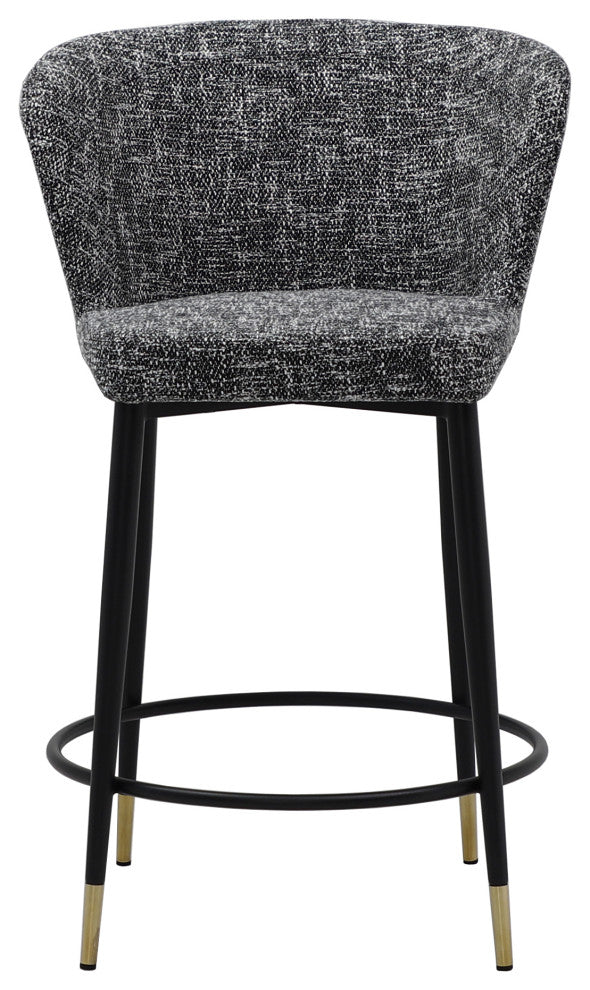 Elite Living Camilla Wingback Modern 25.5" Counter Stool, Gray