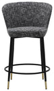 Elite Living Camilla Wingback Modern 25.5" Counter Stool, Gray