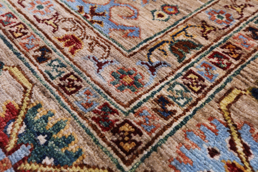 6' 11" X 9' 10" Fine Turkmen Ersari Handmade Wool Rug Q10189