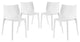 Modern White Gallant Dining Side Chair Set of 4
