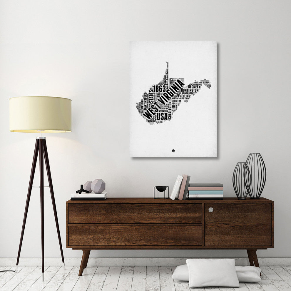 "West Virginia Word Cloud 2" Fine Art Print