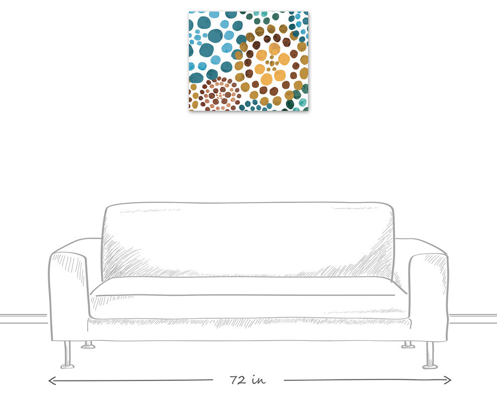 Colorful Floral Dots 20x24 Canvas Wall Art