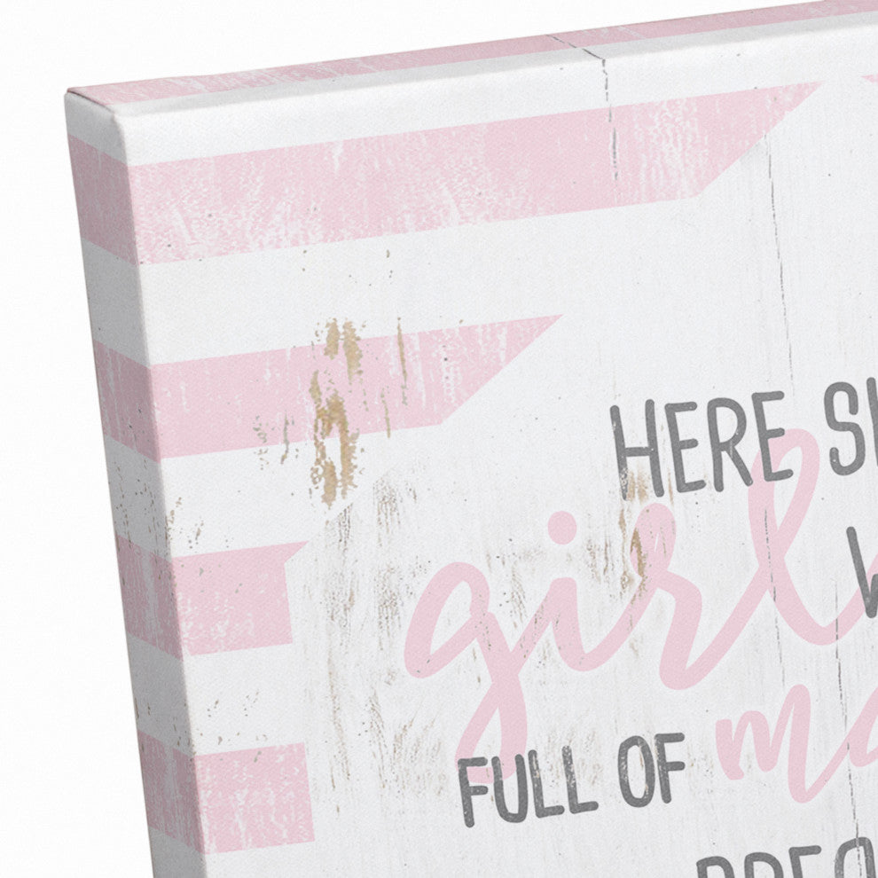Here Sleeps A Girl 11x14 Canvas Wall Art