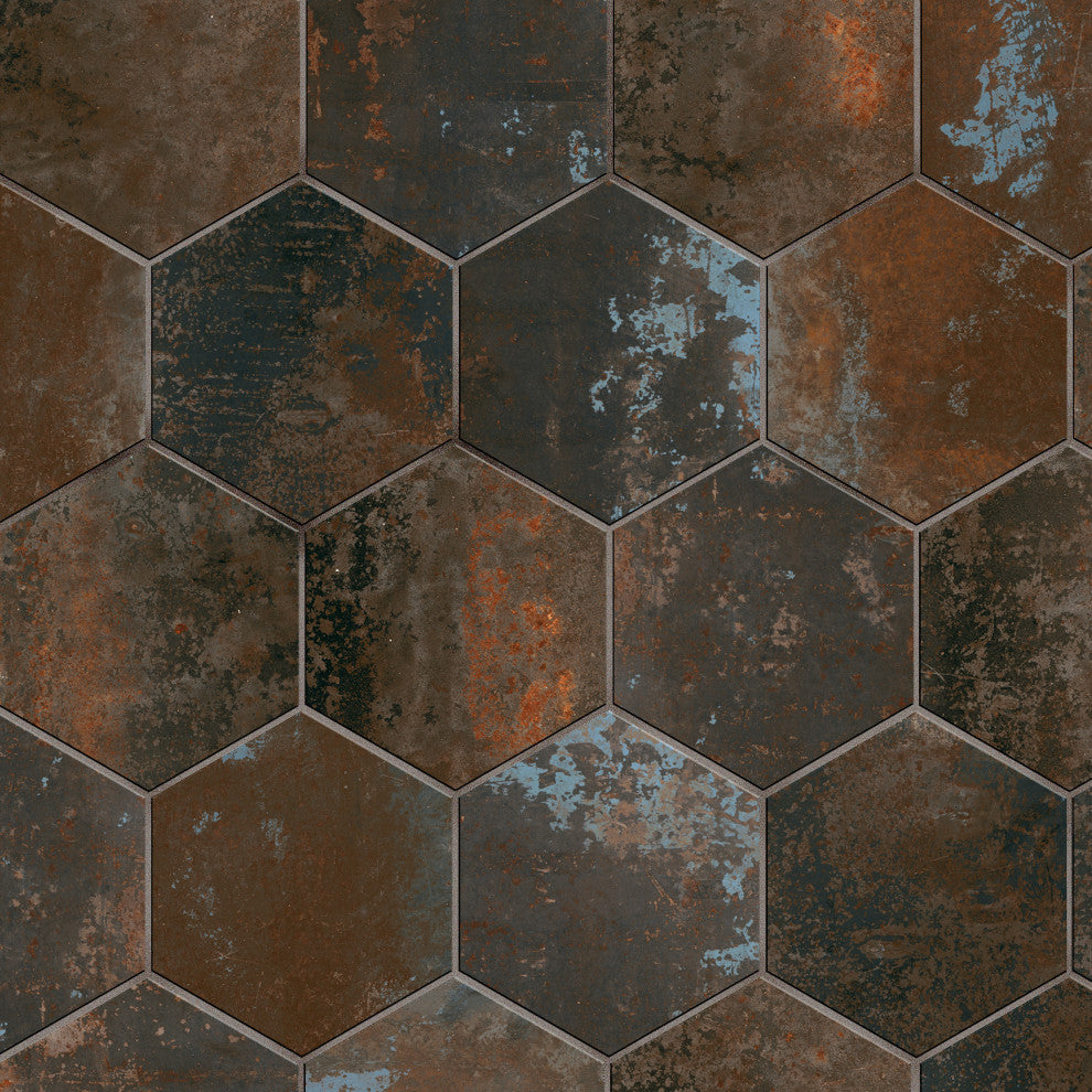 Polaris Hex Mix Porcelain Floor and Wall Tile