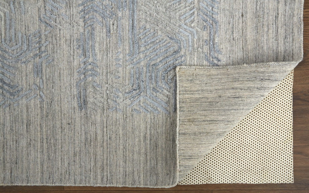 Weave & Wander Huntley Rug, Light Blue/Gray, Rug, 2'9"x10' Runner