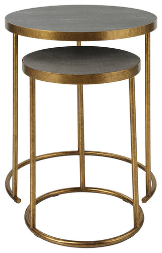 Uttermost Aragon Brass Nesting Tables, Set of 2