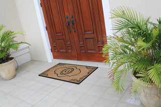 First Impression Hand Crafted Abrilina Entry Monogram Double Doormat,(30"x48"),