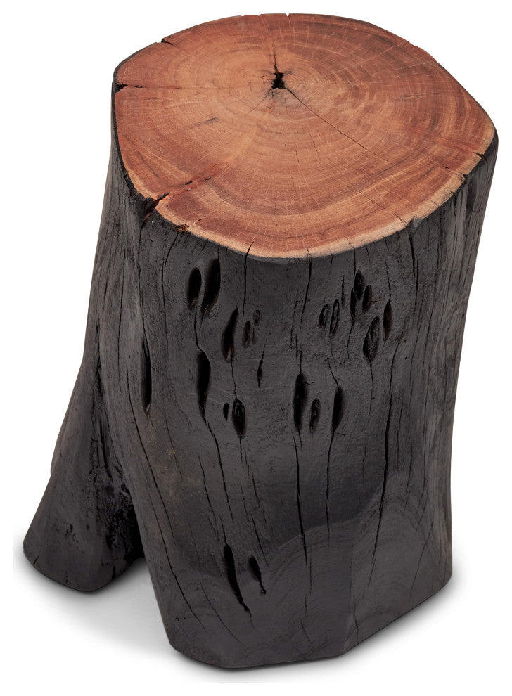 Brooks Solid Wood Stump, Ebonized