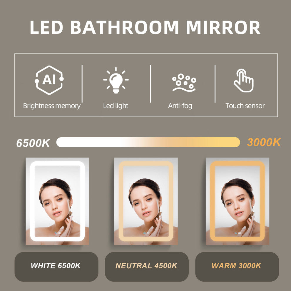 50 in.W x 30 in. H Aluminum Surface Mounted Medicine Cabinet with Mirrors