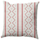Mudcloth Decorative Throw Pillow, Ligonberry Red, 16"x16"