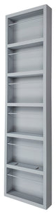 Meadow On the Wall Spice Rack 42"h x 11"w x 3.5"d, Primed Gray