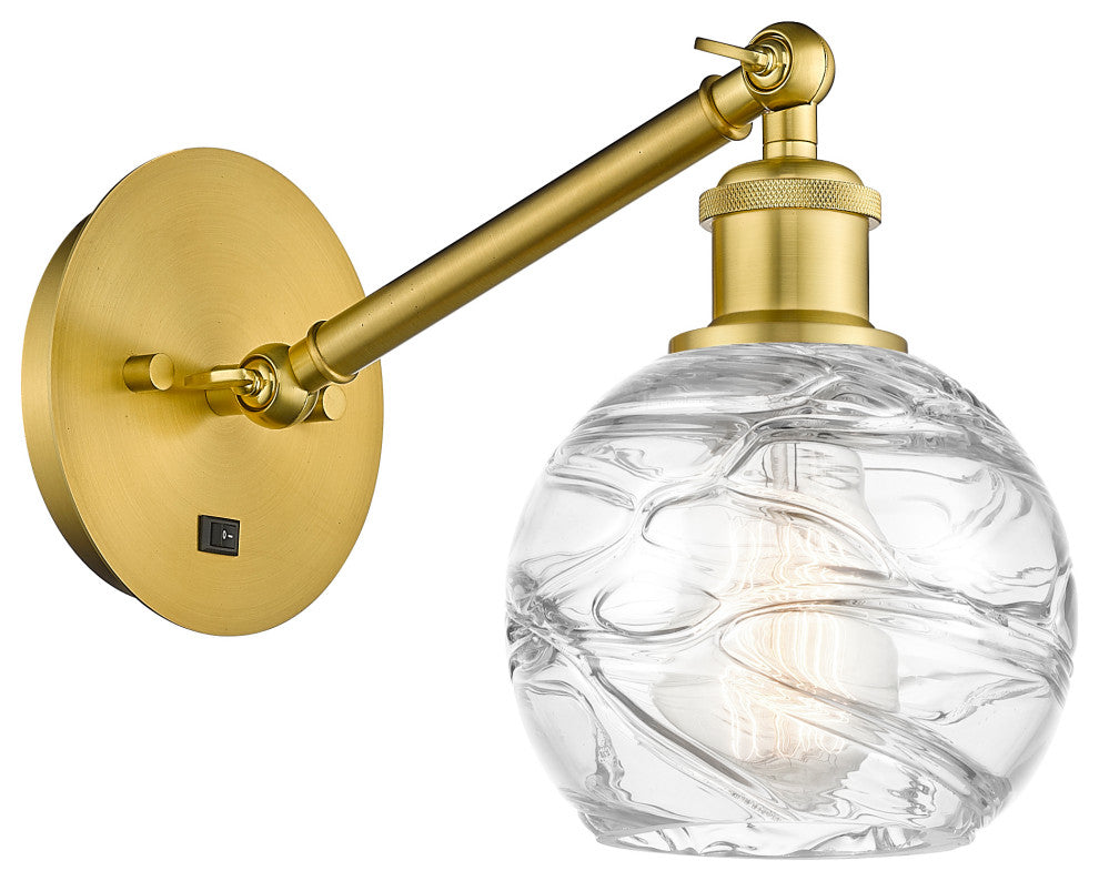 Innovations 317-1W-SG-G1213-6-LED 1-Light Sconce, Satin Gold