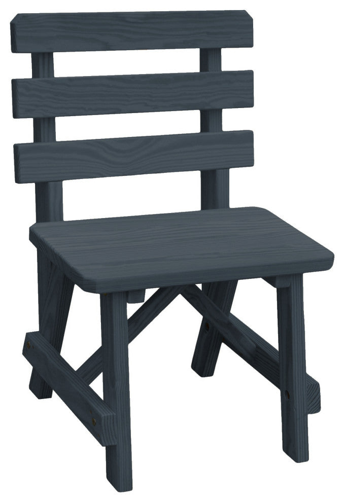 Traditional Cedar Backed Bench, Charcoal Stain, 2 Foot