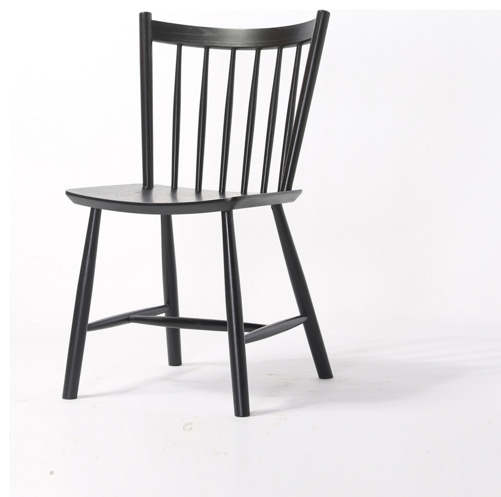 Elite Living Vincent, Set of 2, Solid Wood Dining Chairs, Black