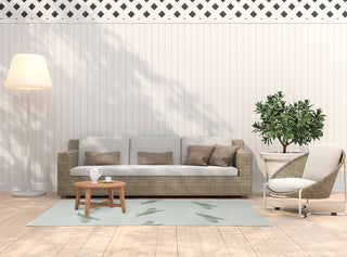 5' x 7' Feather Stripe Spring Chenille Indoor/Outdoor Rug