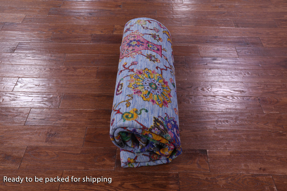 6' 0" X 8' 11" Persian Wool & Silk Handmade Rug - Q14924