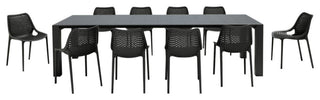 Air Extension Dining Set 11-Piece Black