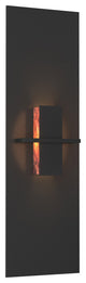Aperture Vertical Sconce, Black Finish, Topaz Glass