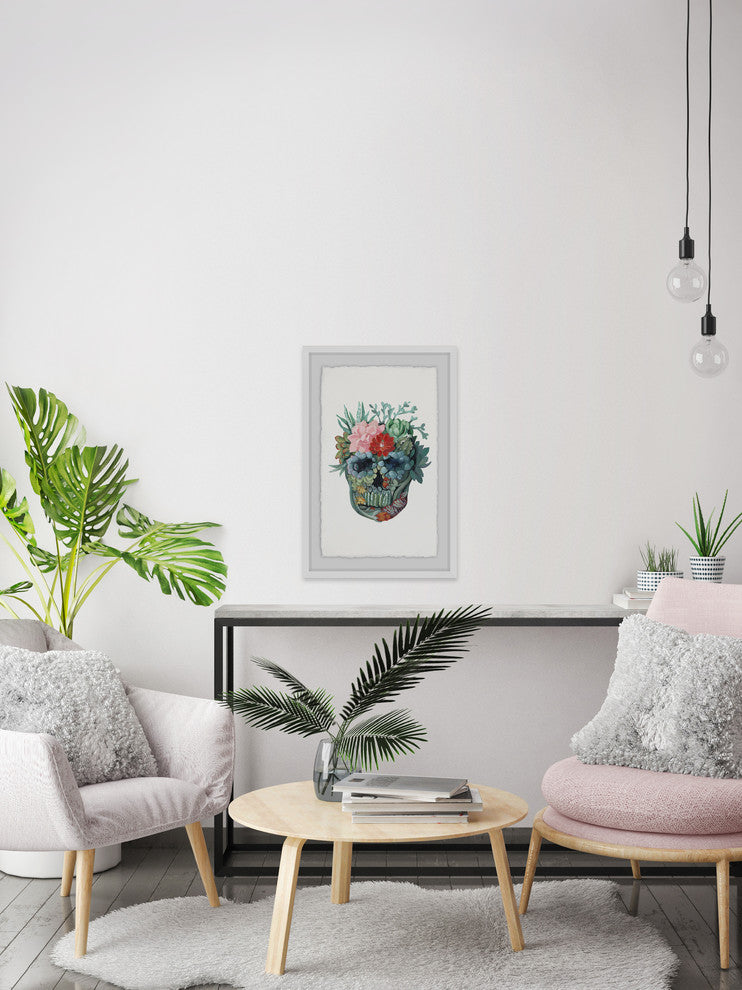 "Skull Bouquet" Framed Painting Print, 20"x30"