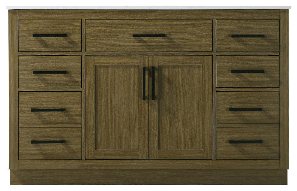 Home Living 54" Single Bathroom Vanity, Chestnut Brown